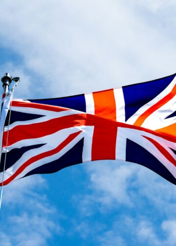 a flag on a pole