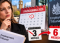 Ilustracja zmiany terminu na roszczenia do Employment Tribunal z 3 do 6 miesięcy od 1 października 2026