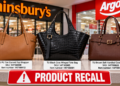 Trzy modele toreb TU objęte recall w Sainsbury’s i Argos z numerami SKU