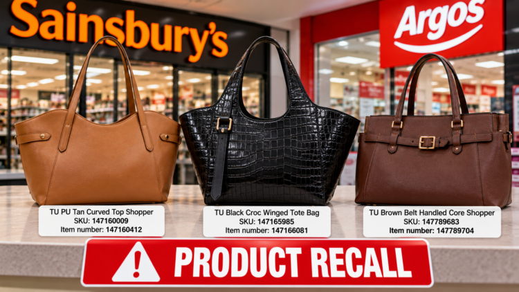 Trzy modele toreb TU objęte recall w Sainsbury’s i Argos z numerami SKU